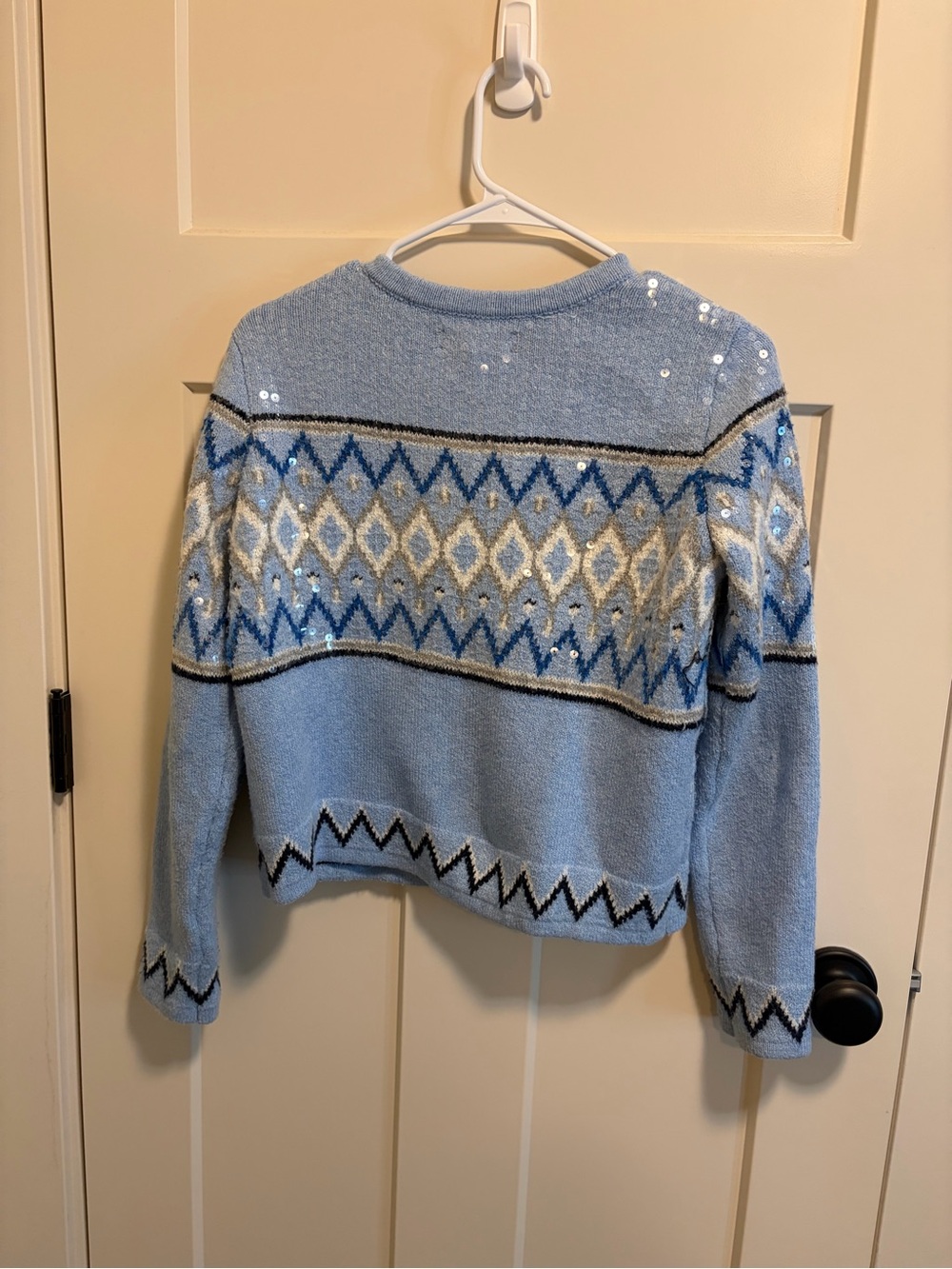 Loft Sequin Fair Isle Sweater Jacket - Picture 4 of 5